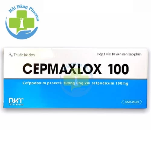 Cepmaxlox 100 - Hộp 1 vỉ x 10 viên